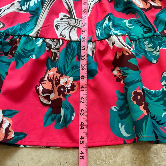 RELISTED * Floral Smocked Bust Tie Straps Floor Length Maxi Dress Women’s Size S - Picture 7 of 10